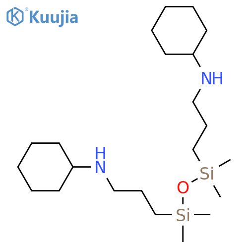 Cyclohexanamine,N,N'-[(1,1,3,3-tetramethyl-1,3-disiloxanediyl)di-3,1-propanediyl]bis- structure