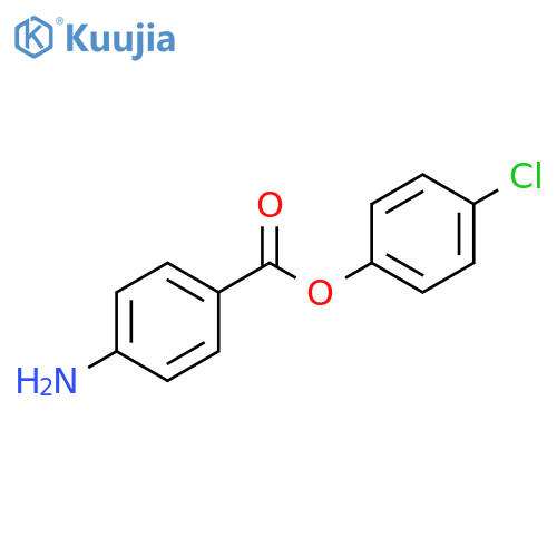 Benzoic acid, 4-amino-, 4-chlorophenyl ester structure