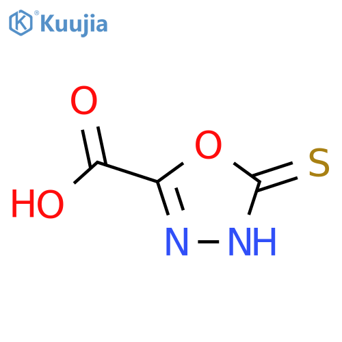 1,3,4-Oxadiazole-2-carboxylicacid, 4,5-dihydro-5-thioxo- structure