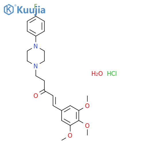 1-Penten-3-one,5-[4-(4-fluorophenyl)-1-piperazinyl]-1-(3,4,5-trimethoxyphenyl)-,hydrochloride, hydrate (1:1:1) structure