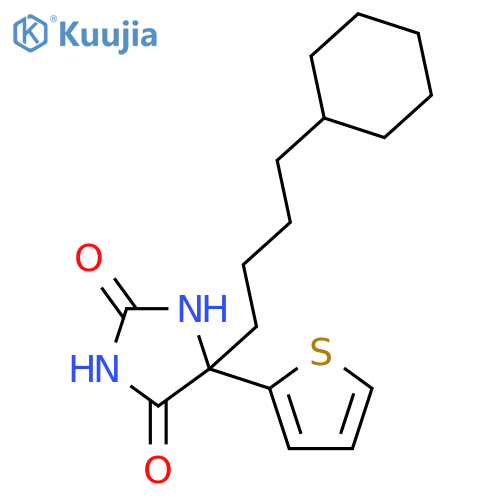 2,4-Imidazolidinedione,5-(4-cyclohexylbutyl)-5-(2-thienyl)- structure