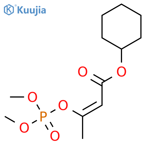 2-Butenoicacid, 3-[(dimethoxyphosphinyl)oxy]-, cyclohexyl ester structure