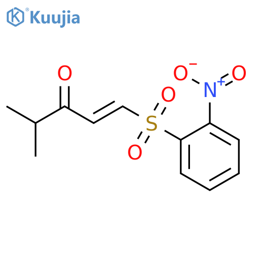 1-Penten-3-one, 4-methyl-1-[(2-nitrophenyl)sulfonyl]- structure