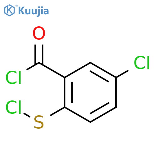 Benzoyl chloride, 5-chloro-2-(chlorothio)- structure