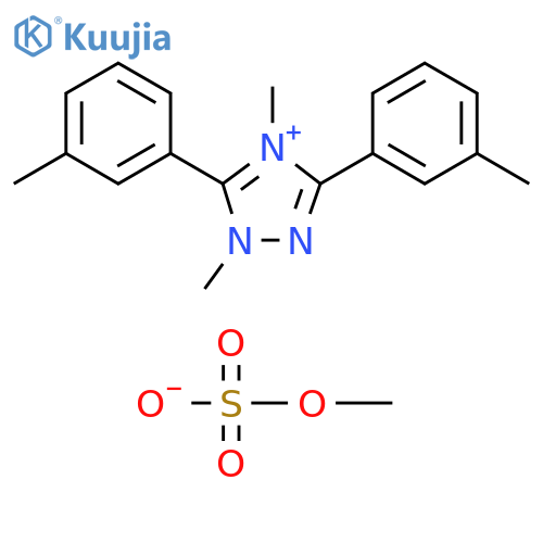 1H-1,2,4-Triazolium, 1,4-dimethyl-3,5-bis(3-methylphenyl)-, methylsulfate structure
