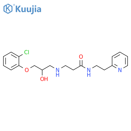 Propanamide,3-[[3-(2-chlorophenoxy)-2-hydroxypropyl]amino]-N-[2-(2-pyridinyl)ethyl]- structure