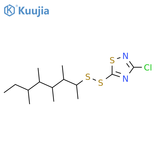 1,2,4-Thiadiazole, 3-chloro-5-[(1,2,3,4,5-pentamethylheptyl)dithio]- structure