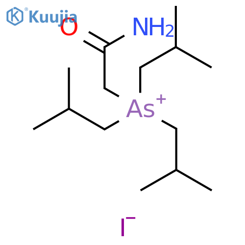Arsonium, (2-amino-2-oxoethyl)tris(2-methylpropyl)-, iodide structure