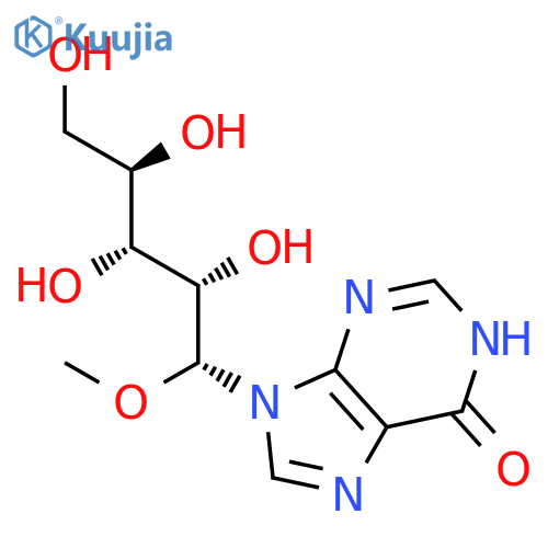 D-ARABINITOL, 1-C-(1,6-DIHYDRO-6-OXO-9H-PURIN-9-YL)-1-O-METHYL-, (R)- structure