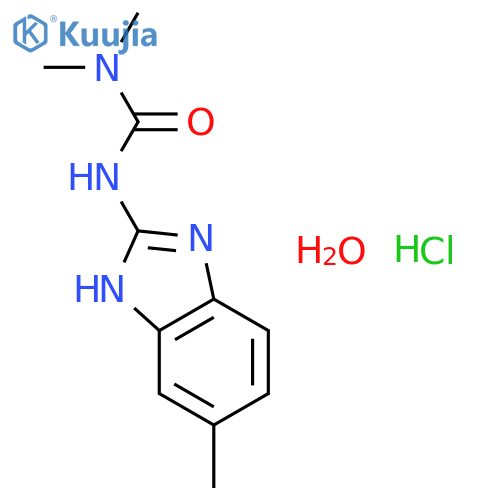 Urea,N,N-dimethyl-N'-(6-methyl-1H-benzimidazol-2-yl)-, hydrochloride (1:1) structure