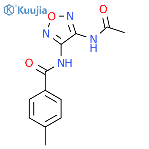 Benzamide,N-[4-(acetylamino)-1,2,5-oxadiazol-3-yl]-4-methyl- structure