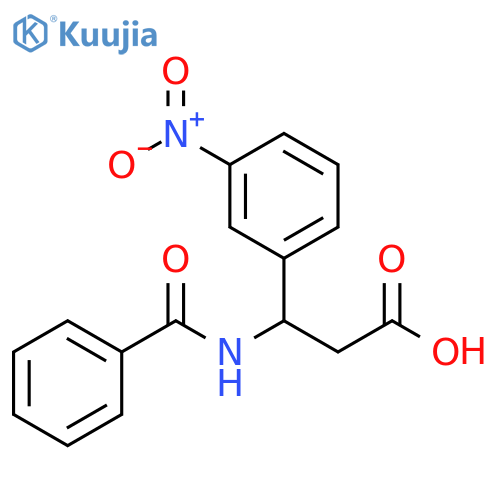 Benzenepropanoic acid, b-(benzoylamino)-3-nitro- structure