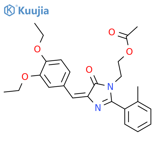 4H-Imidazol-4-one,3-[2-(acetyloxy)ethyl]-5-[(3,4-diethoxyphenyl)methylene]-3,5-dihydro-2-(2-methylphenyl)- structure