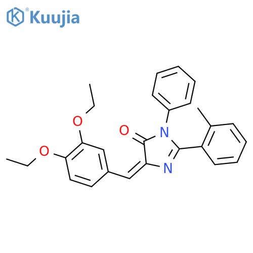 4H-Imidazol-4-one,5-[(3,4-diethoxyphenyl)methylene]-3,5-dihydro-2-(2-methylphenyl)-3-phenyl- structure