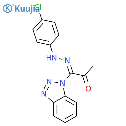 1H-BENZOTRIAZOLE, 1-[1-[(4-CHLOROPHENYL)HYDRAZONO]-2-OXOPROPYL]- structure