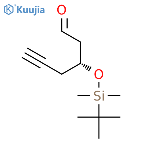 5-Hexynal, 3-[[(1,1-dimethylethyl)dimethylsilyl]oxy]-, (3R)- structure
