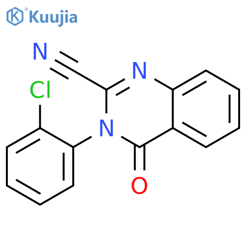 2-QUINAZOLINECARBONITRILE, 3-(2-CHLOROPHENYL)-3,4-DIHYDRO-4-OXO- structure