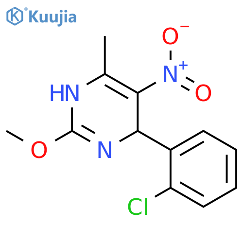 PYRIMIDINE, 4-(2-CHLOROPHENYL)-1,4-DIHYDRO-2-METHOXY-6-METHYL-5-NITRO- structure