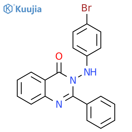 4(3H)-QUINAZOLINONE, 3-[(4-BROMOPHENYL)AMINO]-2-PHENYL- structure