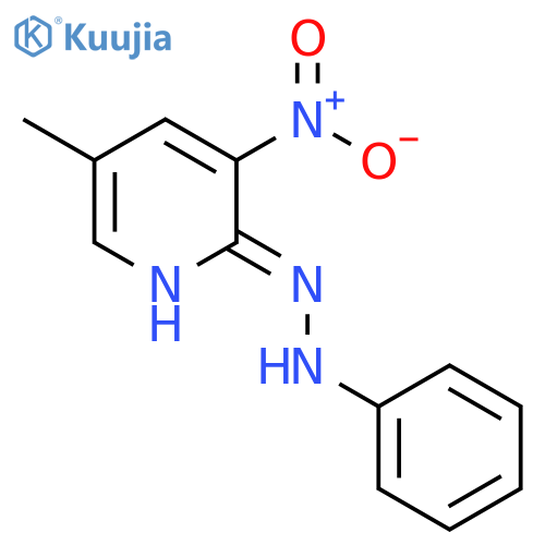2(1H)-Pyridinone, 5-methyl-3-nitro-, phenylhydrazone structure