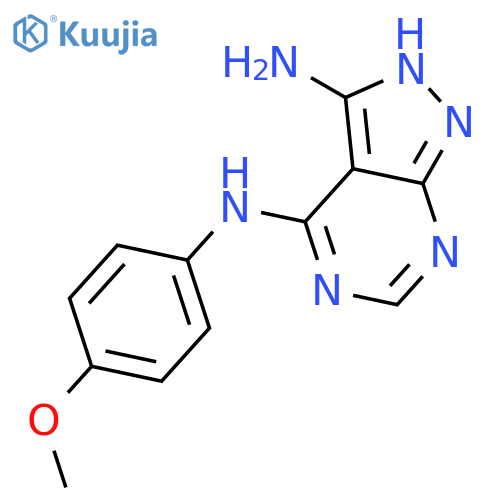 1H-Pyrazolo[3,4-d]pyrimidine-3,4-diamine, N4-(4-methoxyphenyl)- structure