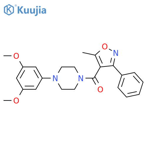 Methanone,[4-(3,5-dimethoxyphenyl)-1-piperazinyl](5-methyl-3-phenyl-4-isoxazolyl)- structure