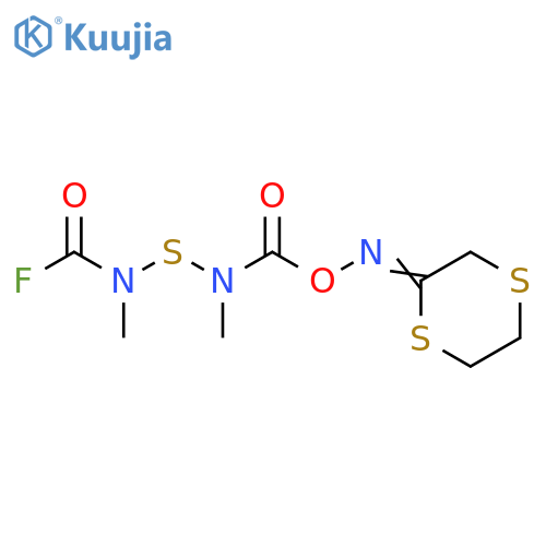 Carbamic fluoride,[[[[(1,4-dithian-2-ylideneamino)oxy]carbonyl]methylamino]thio]methyl- structure