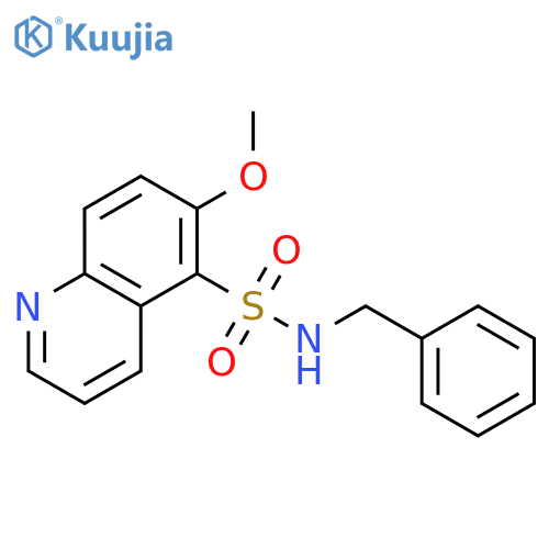 5-QUINOLINESULFONAMIDE, 6-METHOXY-N-(PHENYLMETHYL)- structure
