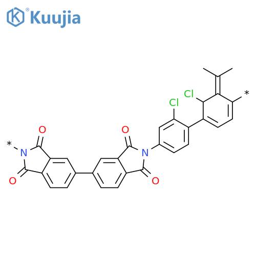 POLY[(1,3-DIHYDRO-1,3-DIOXO-2H-ISOINDOLE-2,5-DIYL)(1-METHYLETHYLIDENE)(1,3-DIHYDRO-1,3-DIOXO-2H-ISOINDOLE-5,2-DIYL)(2,2'-DICHLORO[1,1'-BIPHENYL]-4,4'-DIYL)] structure