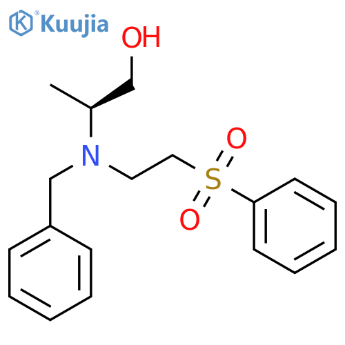 1-Propanol, 2-[(phenylmethyl)[2-(phenylsulfonyl)ethyl]amino]-, (2S)- structure