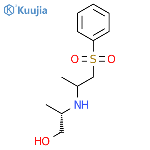 1-Propanol, 2-[[1-methyl-2-(phenylsulfonyl)ethyl]amino]-, (2S)- structure