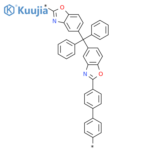 Poly[2,5-benzoxazolediyl(diphenylmethylene)-5,2-benzoxazolediyl[1,1'-biphenyl]-4,4'-diyl] structure