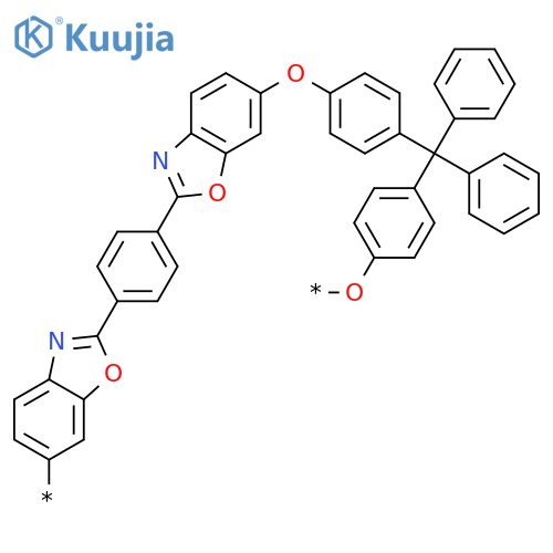 Poly[6,2-benzoxazolediyl-1,4-phenylene-2,6-benzoxazolediyloxy-1,4-phenylene(diphenylmethylene)-1,4-phenyleneoxy] structure