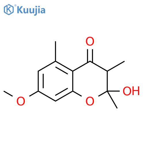 4H-1-Benzopyran-4-one,2,3-dihydro-2-hydroxy-7-methoxy-2,3,5-trimethyl- structure