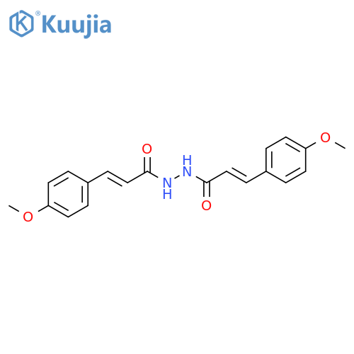 2-Propenoic acid, 3-(4-methoxyphenyl)-,2-[3-(4-methoxyphenyl)-1-oxo-2-propenyl]hydrazide structure