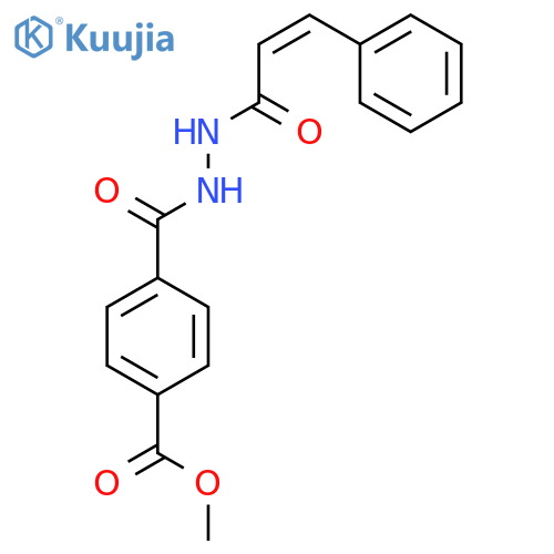 1,4-Benzenedicarboxylicacid, 1-methyl ester, 4-[2-(1-oxo-3-phenyl-2-propen-1-yl)hydrazide] structure