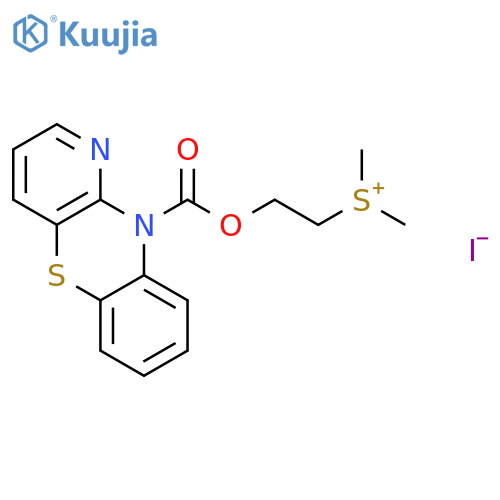 Sulfonium,dimethyl[2-[(10H-pyrido[3,2-b][1,4]benzothiazin-10-ylcarbonyl)oxy]ethyl]-,iodide (1:1) structure