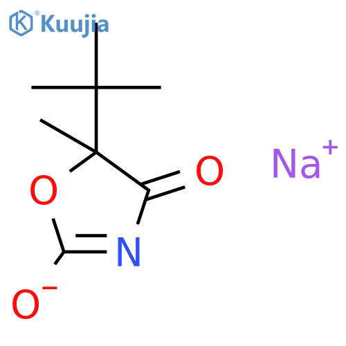 2,4-Oxazolidinedione,5-(1,1-dimethylethyl)-5-methyl-, sodium salt (1:1) structure