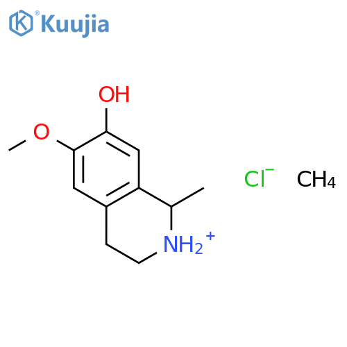 7-Isoquinolinol,1,2,3,4-tetrahydro-6-methoxy-1-methyl-, hydrochloride, hydrate (4:4:1), (S)-(9CI) structure