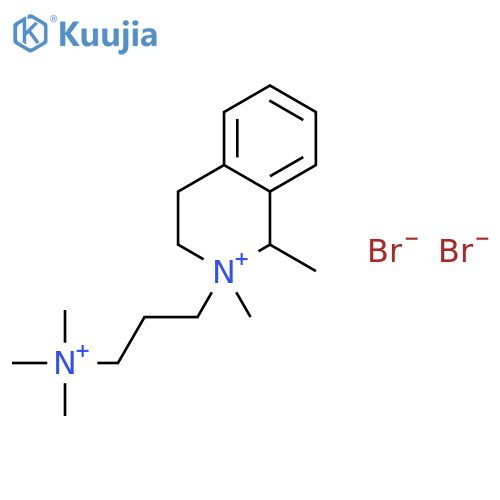 Isoquinolinium,1,2,3,4-tetrahydro-1,2-dimethyl-2-[3-(trimethylammonio)propyl]-, bromide (1:2) structure