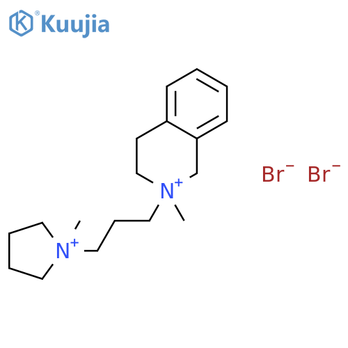 Isoquinolinium,1,2,3,4-tetrahydro-2-methyl-2-[3-(1-methylpyrrolidinio)propyl]-, bromide (1:2) structure
