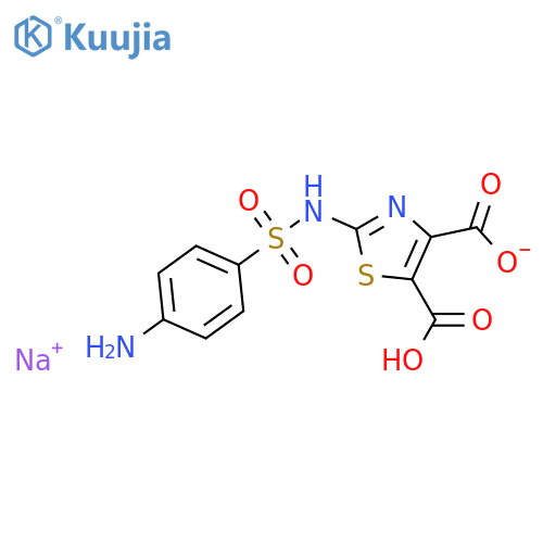 4,5-Thiazoledicarboxylicacid, 2-[[(4-aminophenyl)sulfonyl]amino]-, sodium salt (1:1) structure