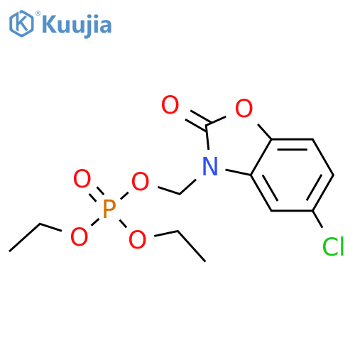 Phosphoric acid,(6-chloro-2-oxo-3(2H)-benzoxazolyl)methyl diethyl ester structure