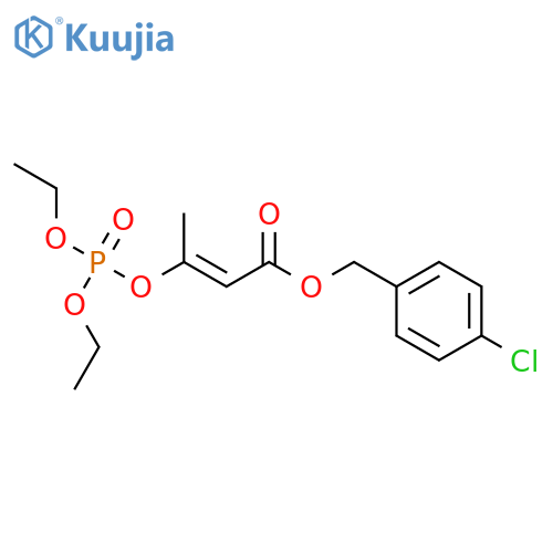 2-Butenoic acid,3-[(diethoxyphosphinyl)oxy]-, (4-chlorophenyl)methyl ester structure