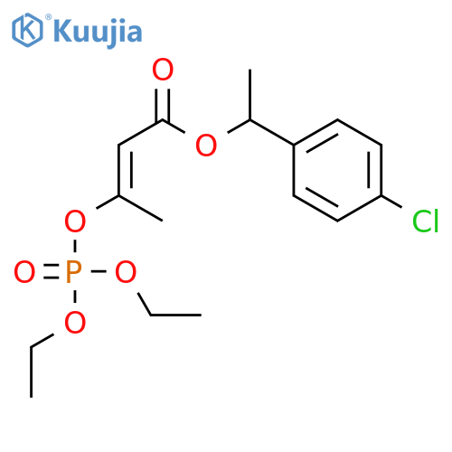 2-Butenoic acid,3-[(diethoxyphosphinyl)oxy]-, 1-(4-chlorophenyl)ethyl ester structure