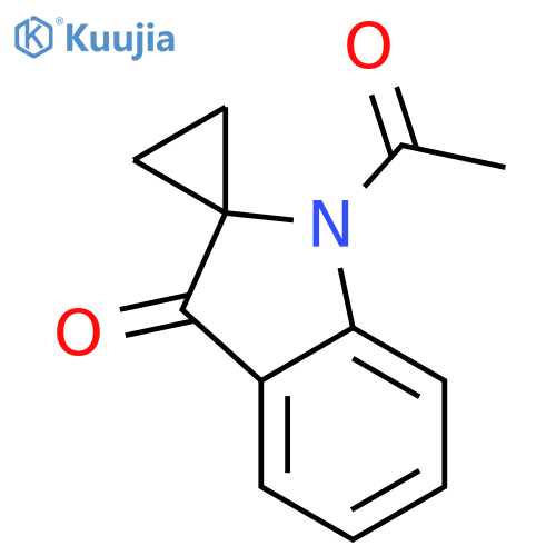 Spiro[cyclopropane-1,2'-[2H]indol]-3'(1'H)-one,1'-acetyl- structure