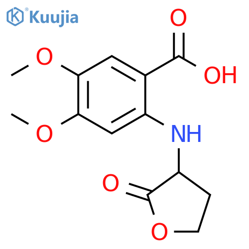 Benzoic acid, 4,5-dimethoxy-2-[(tetrahydro-2-oxo-3-furanyl)amino]- structure