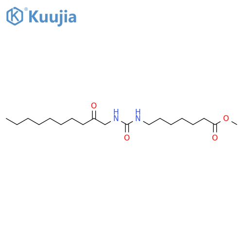 HEPTANOIC ACID, 7-[[[(2-OXODECYL)AMINO]CARBONYL]AMINO]-, METHYL ESTER structure