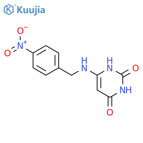 2,4(1H,3H)-Pyrimidinedione,6-[[(4-nitrophenyl)methyl]amino]- structure