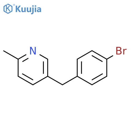 Pyridine, 5-[(4-bromophenyl)methyl]-2-methyl- structure